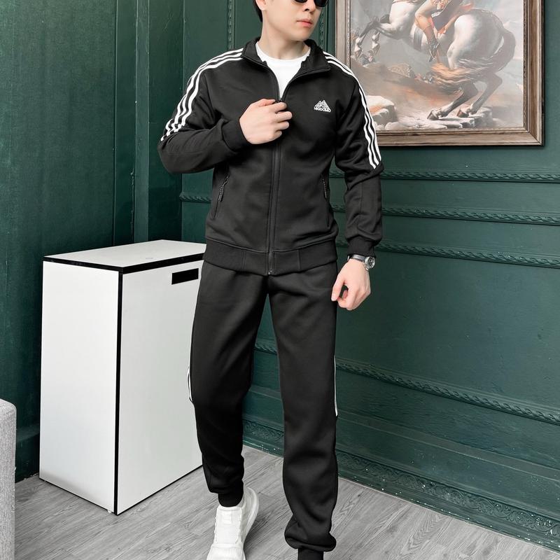 Bộ khoá kéo nam mùa Đông chất nỉ ép lông cáo ấm áp trẻ trung BBAA