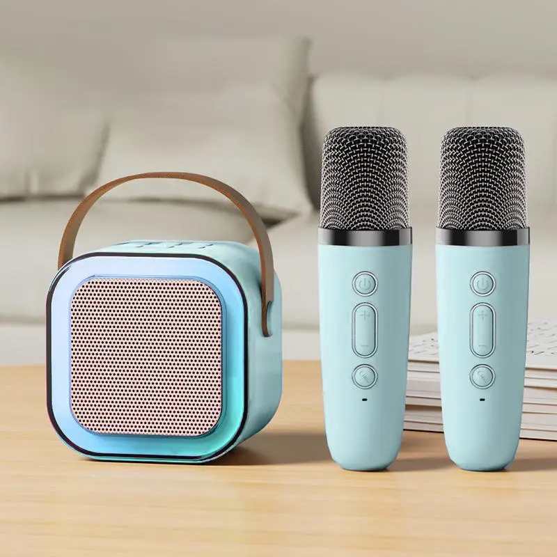 Miễn phí vận chuyển Loa Không Dây Karaoke Mini K12 Kết Nối Bluetooth Tặng Kèm 2 Micro Thiết Kế Nhỏ Gọn Tiện Dụng , Nghe Nhạc Hát Hò Mọi Lúc Mọi Nơi