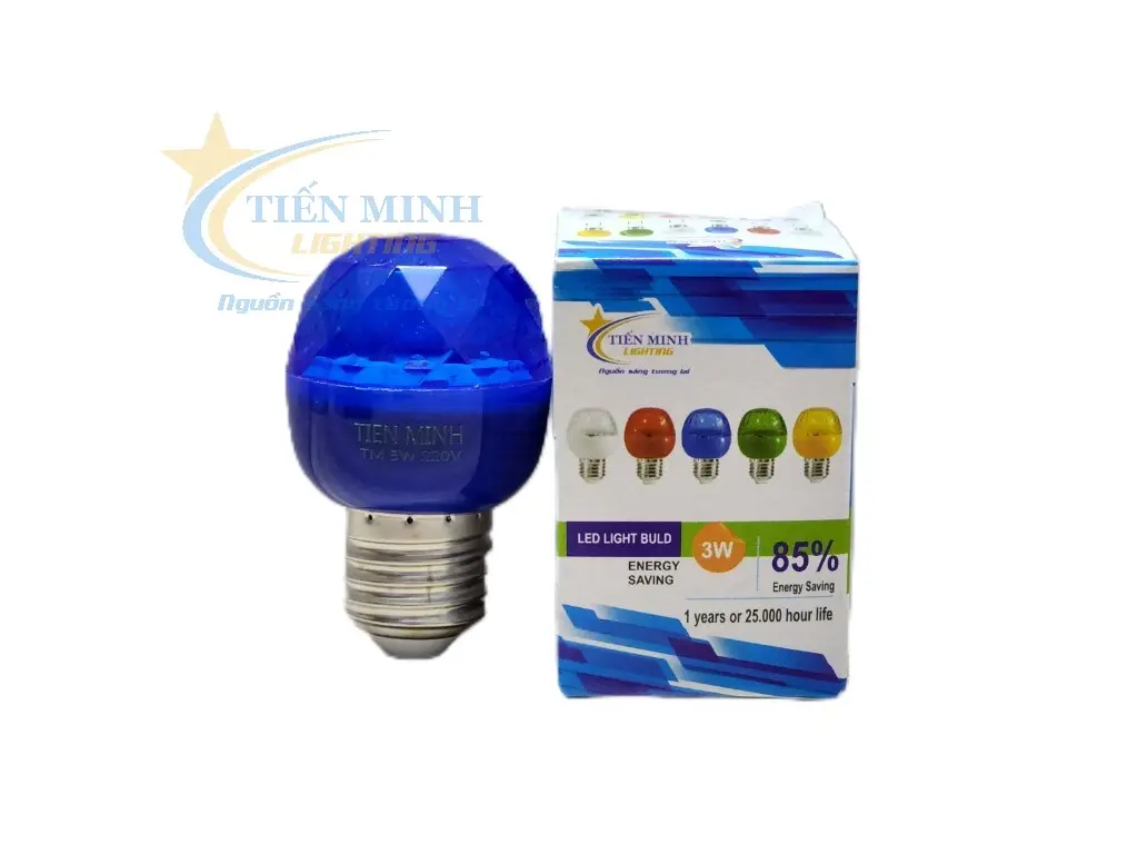 BÓNG CHANH BÔNG MAI NHIỀU MÀU, CÔNG SUẤT 3W, DÙNG ĐUI E27, VỎ NHỰA BỀN CHẮC, TIẾT KIỆM ĐIỆN