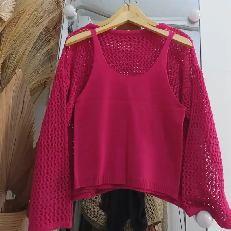 FX SHOP TOP VERMORRA RAJUT / ATASAN + INNER RAJUT / Fashion Wanita 5