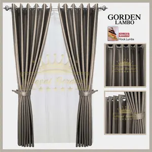 Gorden Mewah Super Glosy Gorden Kationik Jendela Minimalis Tirai Pintu Termurah Gorden Ruang Tamu Gorden Blackout Import Premium Lambo
