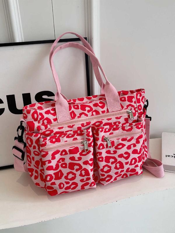 Women's Casual Solid Color Zipper Crossbody Bag Women, Handbag Sling Bag, Large Capacity Multi-pocket Design Portable Shoulder Bag for Daily Used, Girl Fashionable Shopping Bag Tote Bag for Women 8