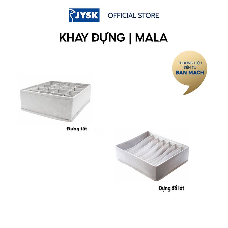 Khay đựng | JYSK Mala | bọc vải polyester | be | R33xS27xC10cm