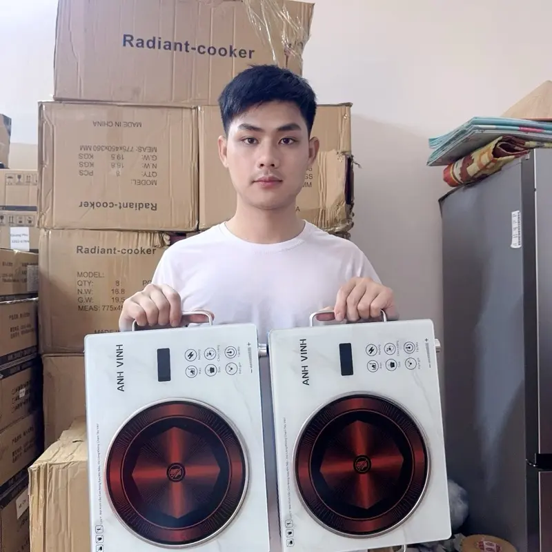 Combo 2 Bếp Hồng Ngoại 3500W - Bếp Cảm Ứng Với Đáy Phẳng Chống Xước, Bảo Hành 12 Tháng điện 0
