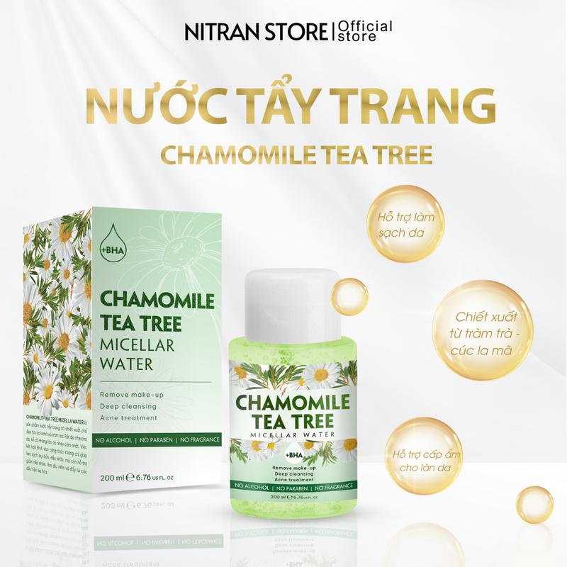 Nước Tẩy Trang Cúc La Mã Tràm Trà Soherbs  - Hỗ Trợ Làm Sạch - Giúp Da Ẩm Mịn Cosmetic Nữ Chăm Da Đón Tết