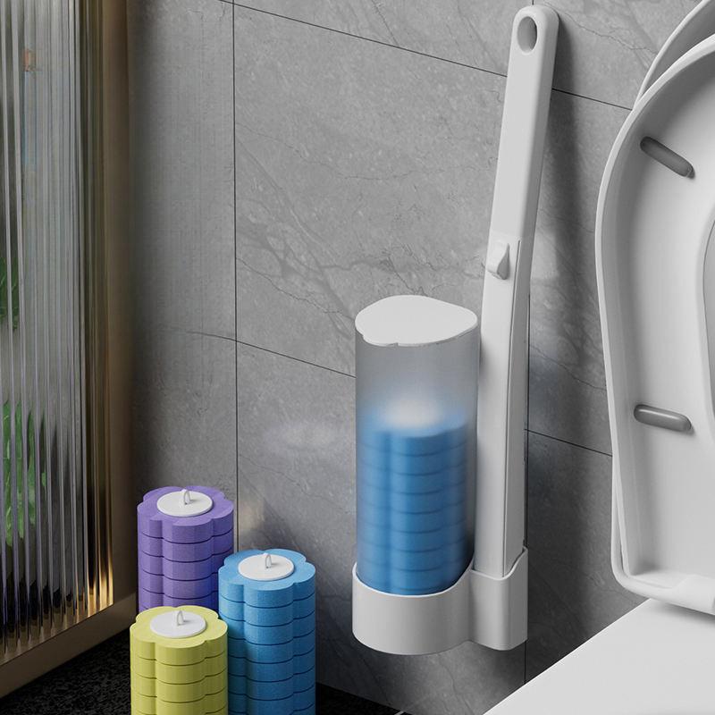  Bàn Chải Nhà Vệ Sinh Dùng Một Lần Gia Dụng Không Có Vùng mù Bộ Đầu Thay Thế Treo Tường Bàn Chải Nhà Vệ Sinh Làm Sạch Toilet 