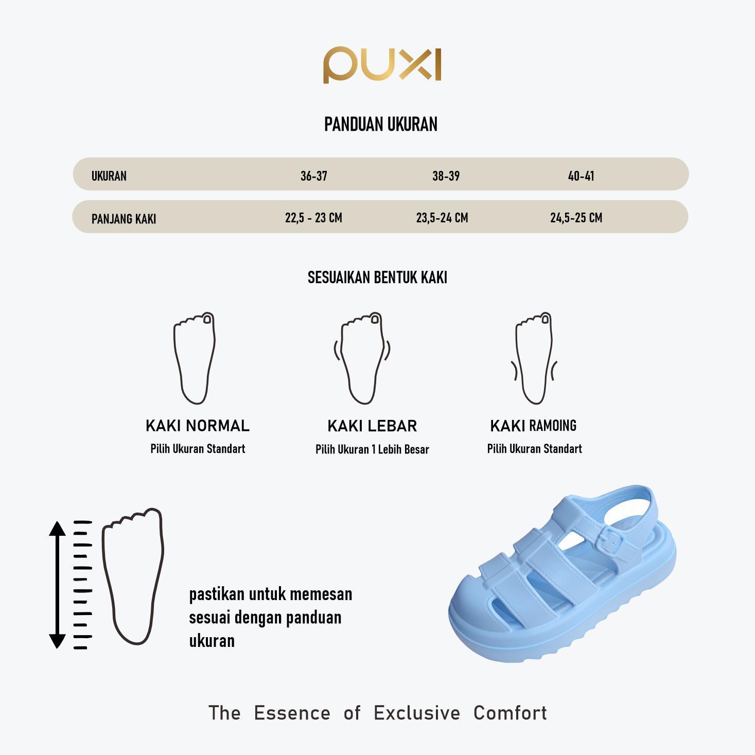 [FG] SEOLA PUXI - Sandal Slip On Cewek Sendal Jalan Anti Air Ringan Bahan Eva Phylon