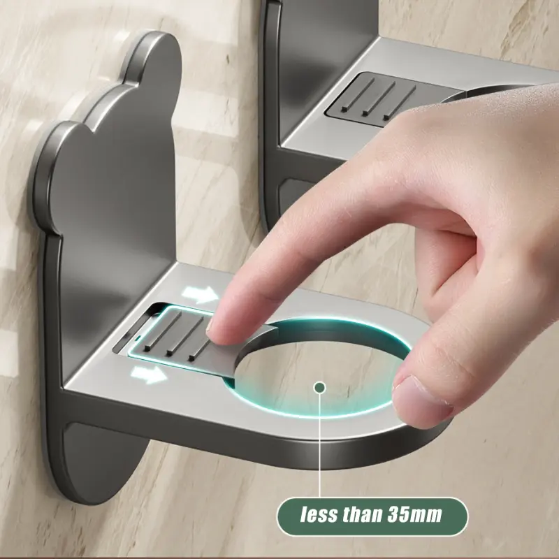 1 Pcs Universal Shower Gel Bottle Rack Adjustable Shampoo Bottle Holder Hand Soap Dispenser Hook Wall Mounted Free Punching