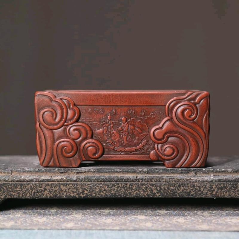  chậu gốm tử sa trang trí trồng cây bonsai mini 