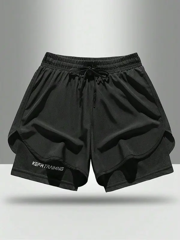 Men's Solid Color Boxer Briefs Shorts, Regular Fit Casual Comfy Breathable Shorts for Summer, Men's Bottoms for Daily Wear 2