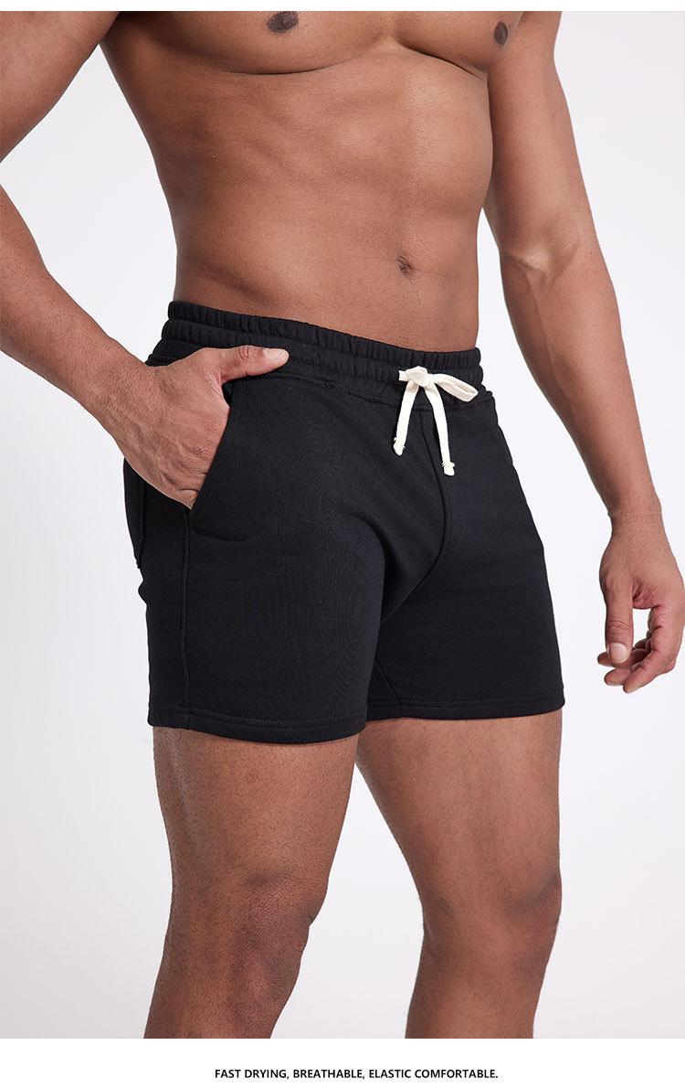Product Introduction of Fitness shorts American men's casual stretch three quarter pants 13