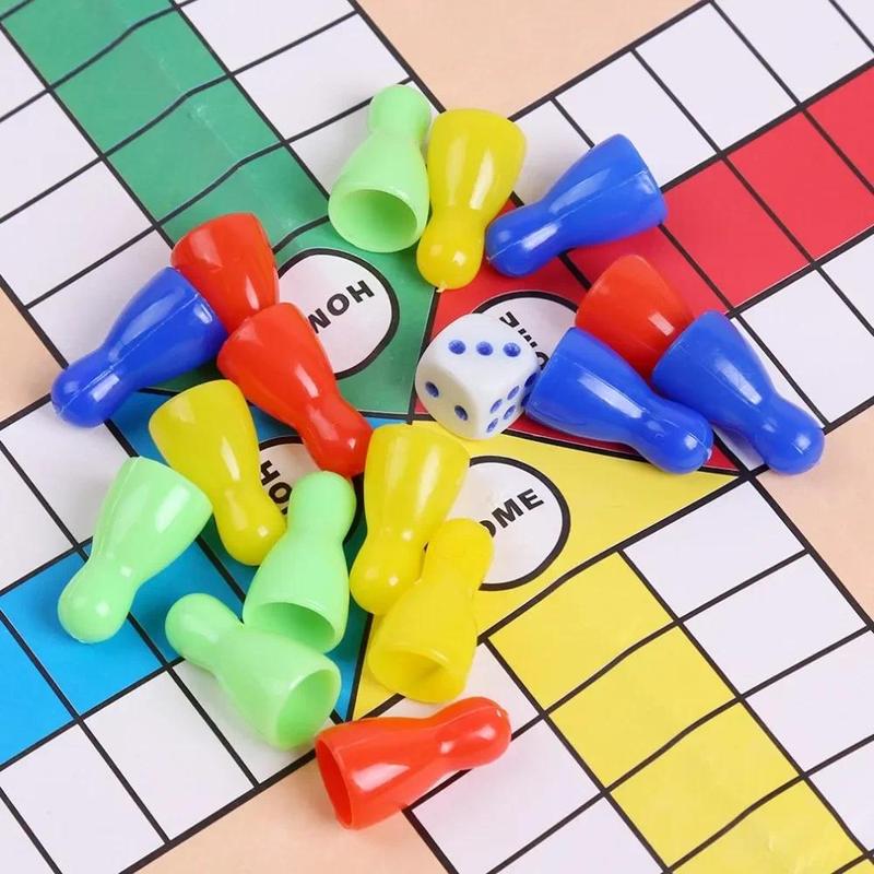 Product Introduction of Hot 1 Set Snake Ladder Educational Kids Children Toys Interesting Board Game Set Portable Flying Chess Board Family Board Game 16