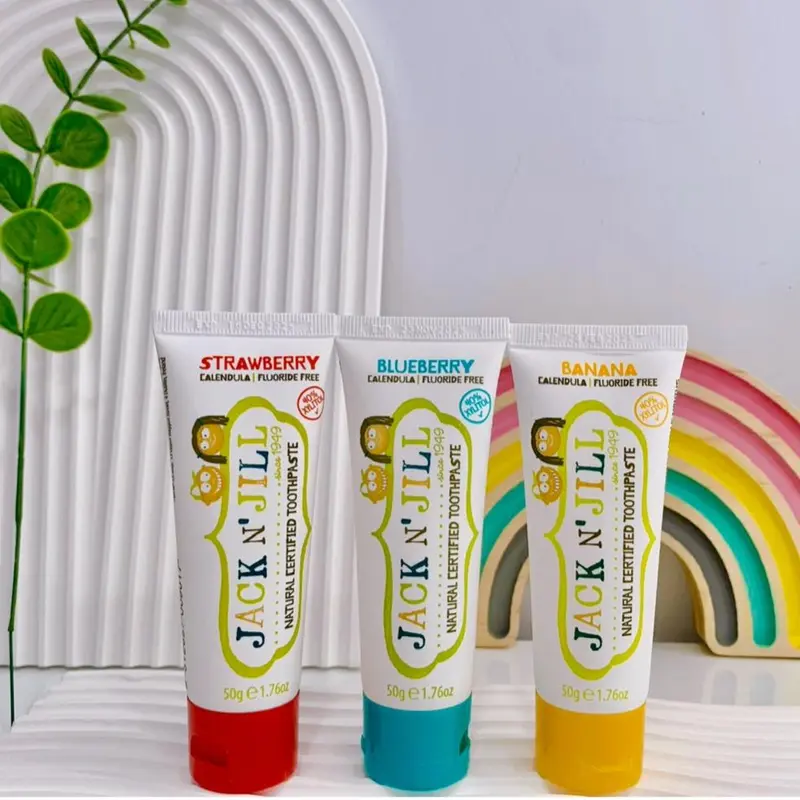 Kem Đánh Răng Hữu Cơ Jack N' Jill Úc Nuốt Được Cho Bé Trên 6 Tháng Không Cay, Không Flour Tuýp 50g - Timikid 6