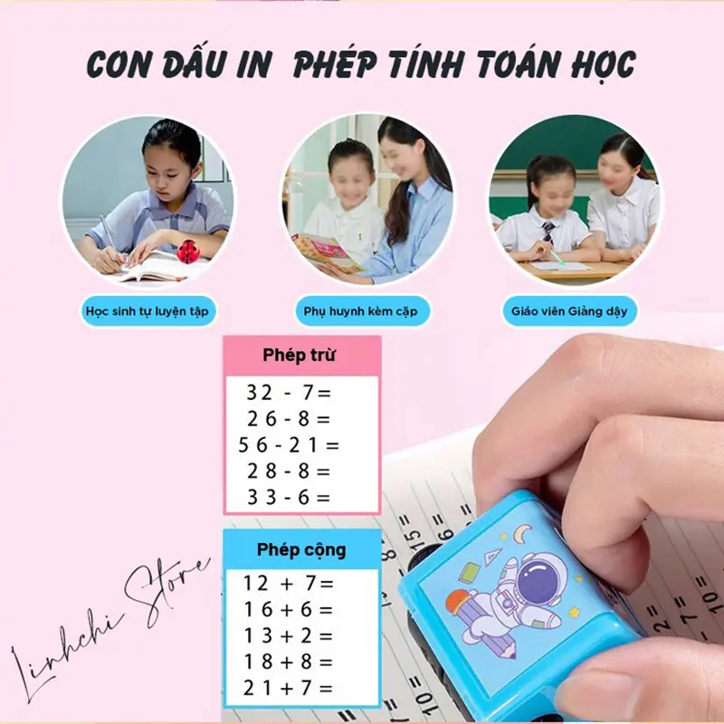 Con lăn toán học điền kết quá luyện tập tính toán