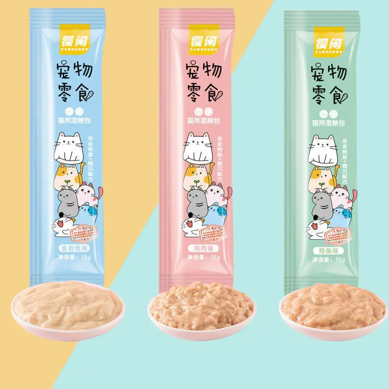 Súp thưởng cho mèo shizuka cat food đầy đủ dinh dưỡng giá rẻ thanh 15g chính hãng bởi TD PET 5