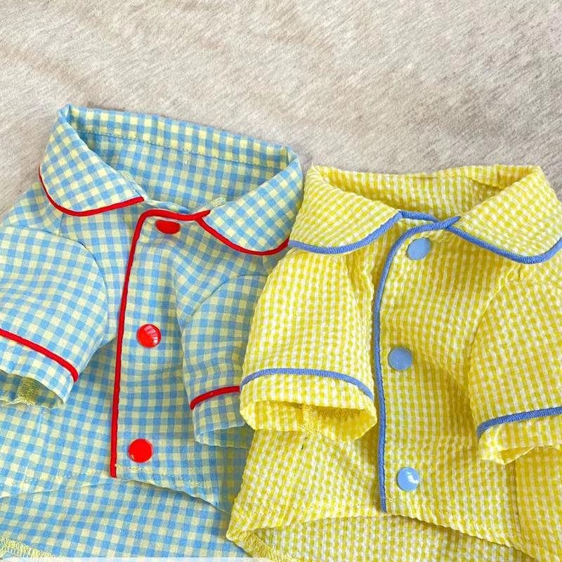 Product Introduction of เสื้อผ้าสัตว์เลี้ยง สุนัขและแมว ชุดนอนน่ารัก คอปกตุ๊กตาบาง ใส่สบาย เหมาะสำหรับฤดูใบไม้ผลิและฤดูร้อน ปี 2024 เหมาะสำหรับแมว Bichon และเท็ดดี้ สุนัขตัวเล็ก ใส่สบาย 1