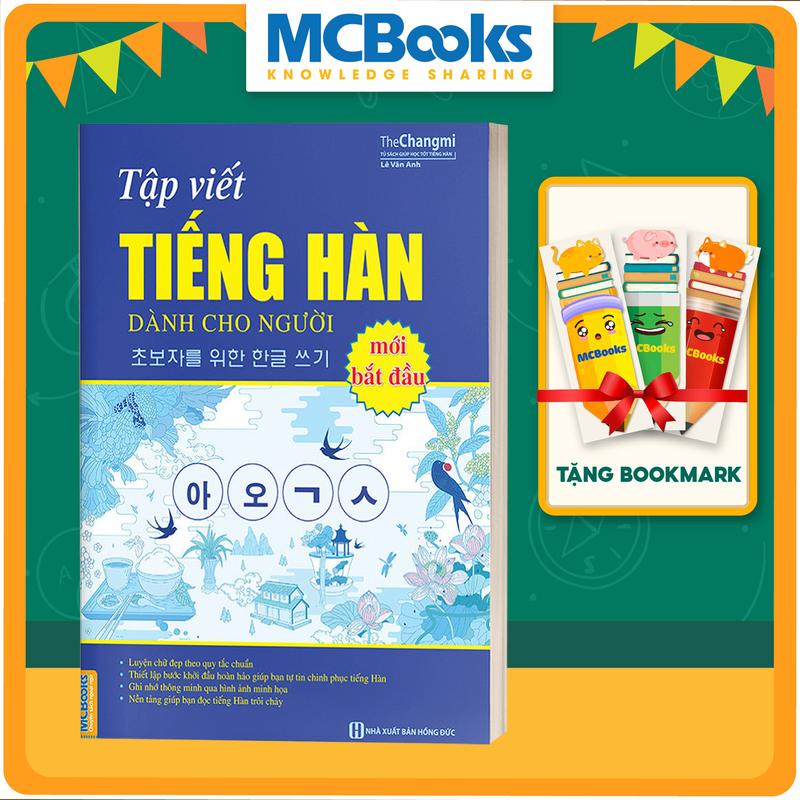 Sách - Tập Viết Tiếng Hàn Dành Cho Người Mới Bắt Đầu - Tặng Bookmark MCBooks