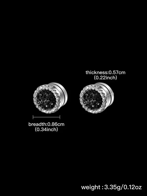 Rhinestone Decorated Magnetic Earrings, Fashionable Earrings for Women & Men, Trendy All-match & Exquisite Jewelry for Birthday Gift 1