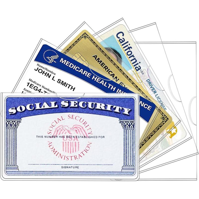 6 Pack Social Security Card Holder, Social Security Card Protector ...