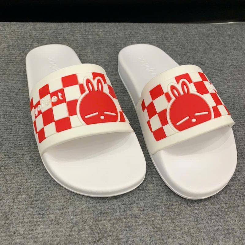 Dép đế trắng quai hình thỏ siêu xinh hot mới (XC18) DéP Slipper Quai Ngang Đế Bằng Nam Dép Lê