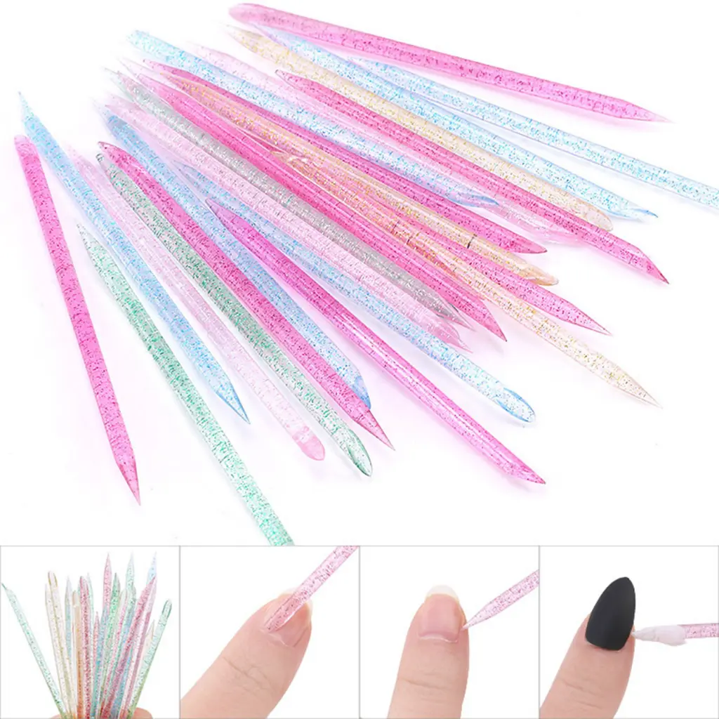 Xadnywa- Nail Point Pens Sturdy Double Head Nail Point Pens Manicure Decoration Drill Doting Pens for Nail Salon Comfortable Grip