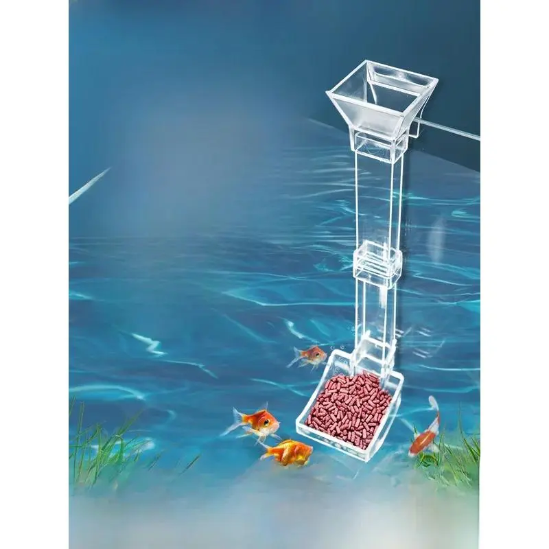 High Definition Glass Fish Tank Feeder Tube Automatic Fish Feeder Shrimp Feeder Pet Food Dispenser Indoor Aquarium Equipment