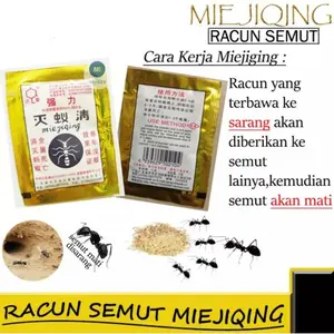 PROMO!! PROMO!! Racun Semut EMAS MieJiQing / Mie Ji Qing Pembasmi Semut Rayap dan Kecoa Ampuh - 5gr