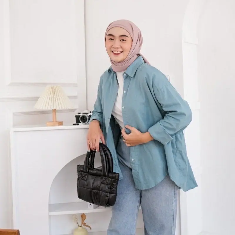 Kemeja Wanita Linen Oversize Olivia Shirt 8