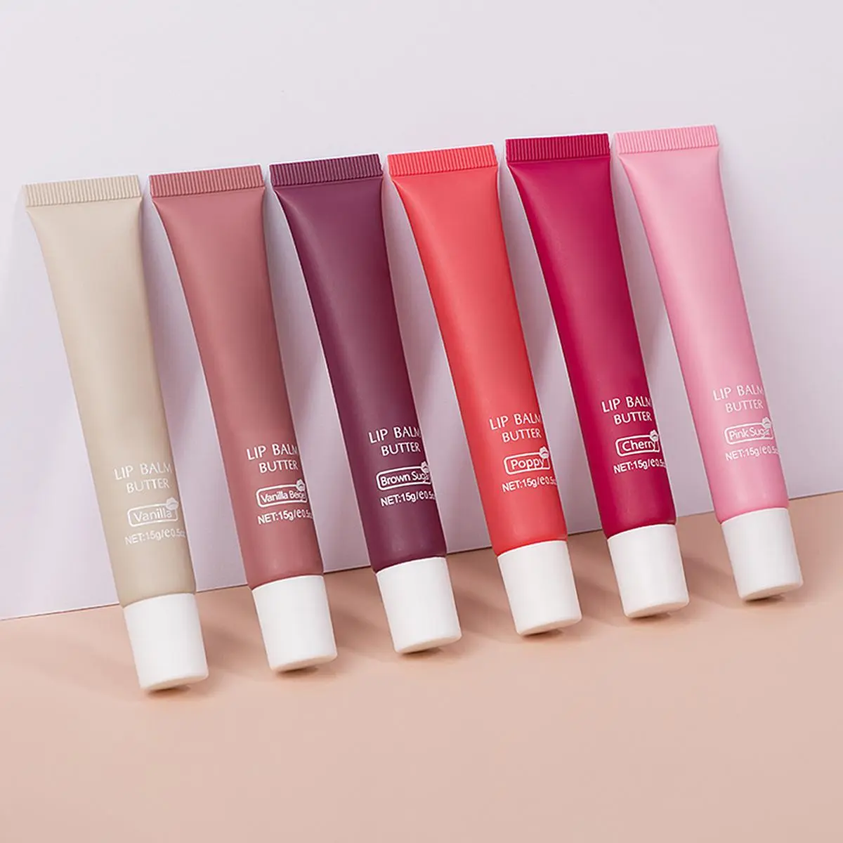 Lip Butter, 6 Counts/set Moisturizing Lip Balm, Hydrating Lip Gloss, Easy To Use, Natural Extracts Lip Care Product for Women & Girls