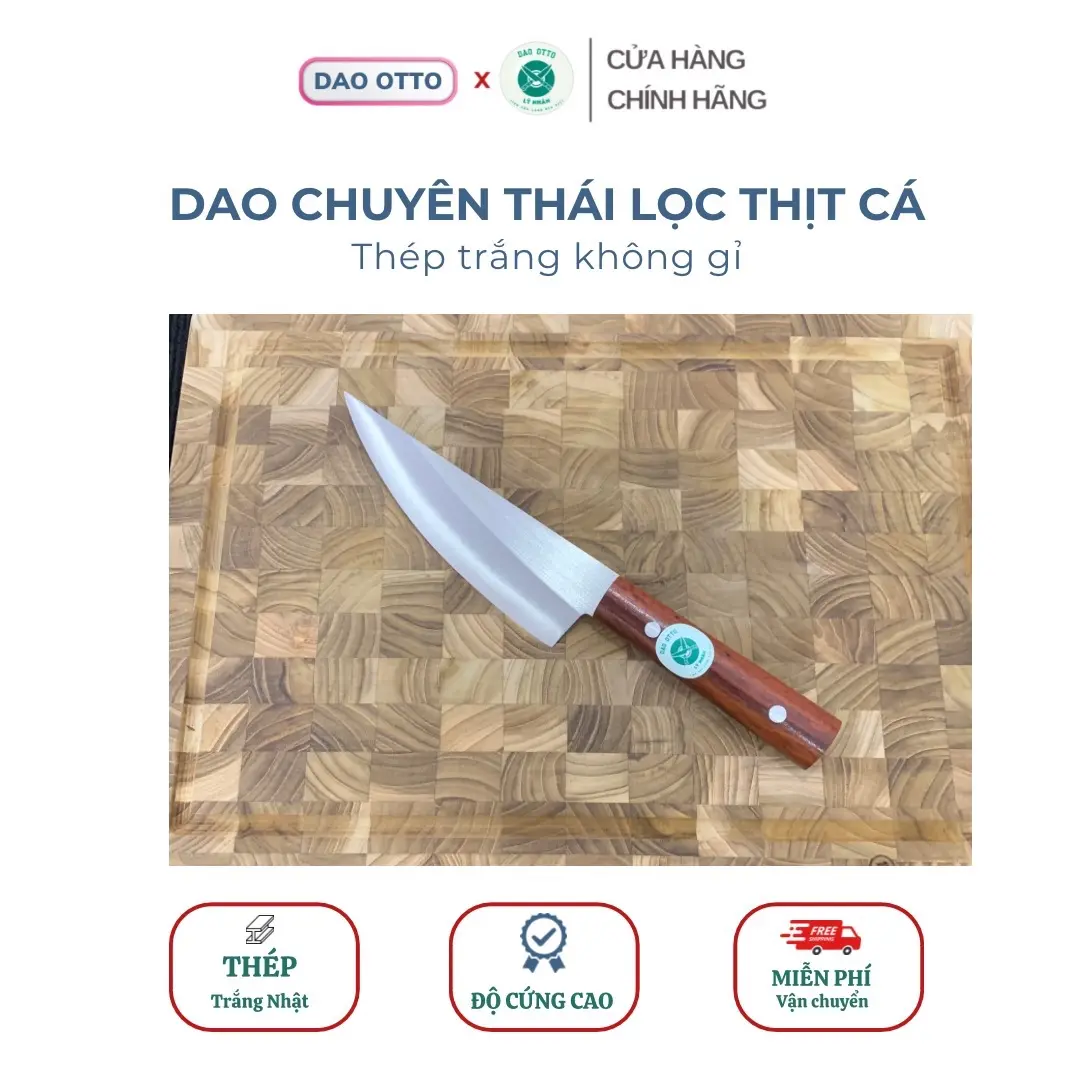 Dụng cụ bếp dao bầu bé OTTO chuyên thái ( lọc )thép trắng không gỉ