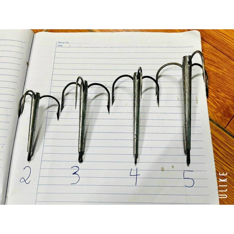  Lưỡi câu ba tiêu sắc bén - chạm là có đủ số 1 đến 5 siêu bền Chất liệu Chì & Thép cao cấp 