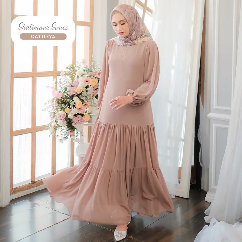Gamaleea - Shalimaar Dress X ShellaAlazta / Dress Wanita / Gamis Muslimah / Dress Pesta Bahan Cerruty Mewah / Busui Friendly 2