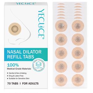 Magnetic Nasal Care Tabs, 70pcs/box Reusable Smooth Breathing Nasal Strips, Gentle Soothing Nasal Strips for Daily Use