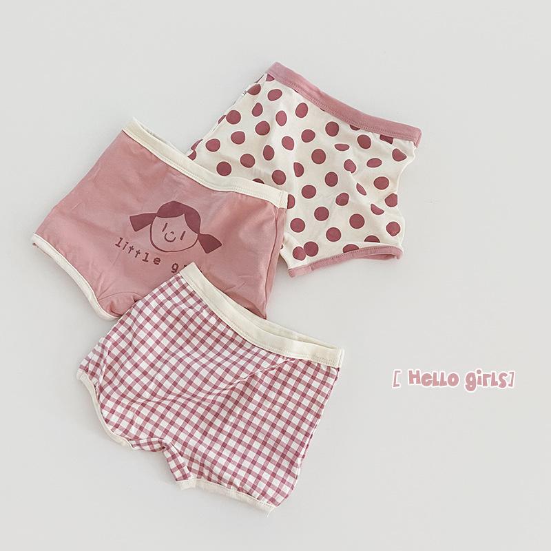 Quần chip đùi cho bé gái size đại sét 3 quần lót coton cho bé đồ lót trẻ em từ 8 đến 46kg - Mã A1