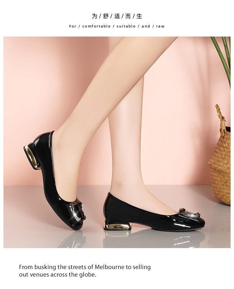 Product Introduction of Giày Nữ, Cỡ Lớn (35-43), Giày Lười, Đế Thấp, Da, Giày Cao Gót Mũi Vuông, Giày Đi Làm, Thích Hợp Cho Bàn Chân Rộng Và Béo, Có Cỡ 41, 16