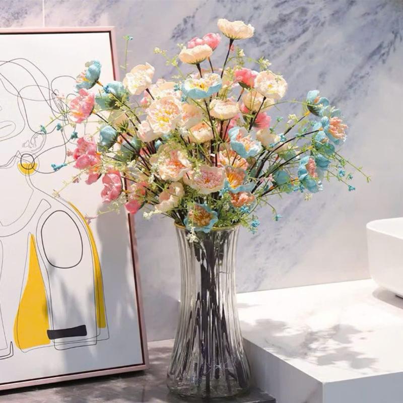 ComBo 5,10 Cành Hoa Trà Gạo Cổ Cao 60cm Gồm 5 Bông Hoa Và 10 Búp Non Trang Trí Phòng