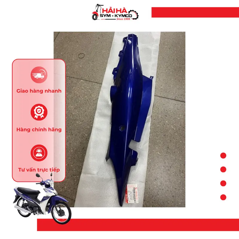 Cốp sườn/ ốp sườn xe Elegant 100cc/ 50cc mã SAF [Chính hãng SYM] 0