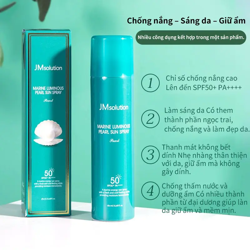 JMsolution Hàn Quốc là dòng sản phẩm xịt chống nắng SPF50+ trắng da và giữ ẩm thích hợp sử dụng cho toàn thân Sản phẩm có kết cấu nhẹ nhàng không nhờn dính bioreuv 5