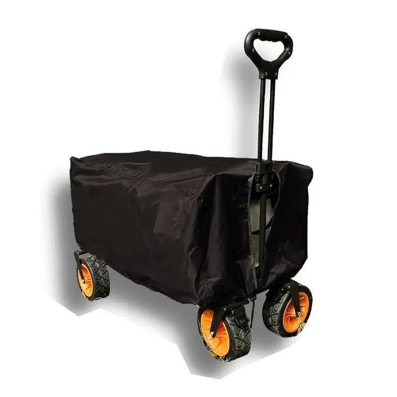 Solid Color Folding Station Wagon Cover (1 Piece), Waterproof Dustproof Camping Cart Protection Cover, Multifunctional Rain Cover For Outdoor 0