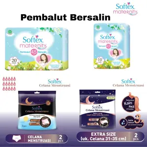 MOMS_SOFTEX Maternity 45cm 10s&20s / Celana Menstruasi Extra Size / Softex Daun Sirih / LADIES DREAM CELANA MENSTRUASI / PEMBALUT WANITA