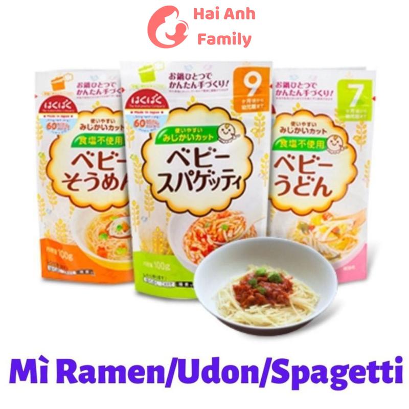 Tổng hợp mì Somen, Udon, Spagheti tách muối cho bé ăn dặm từ 5 tháng