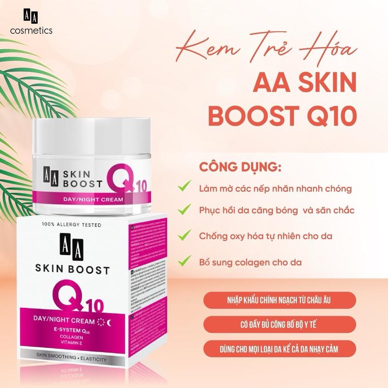 MỸ PHẨM CHÂU ÂU CHÍNH HÃNG KEM Q10 AA COSMETICS NÂNG CƠ, TRẺ HOÁ, TĂNG SINH COLLAGEN