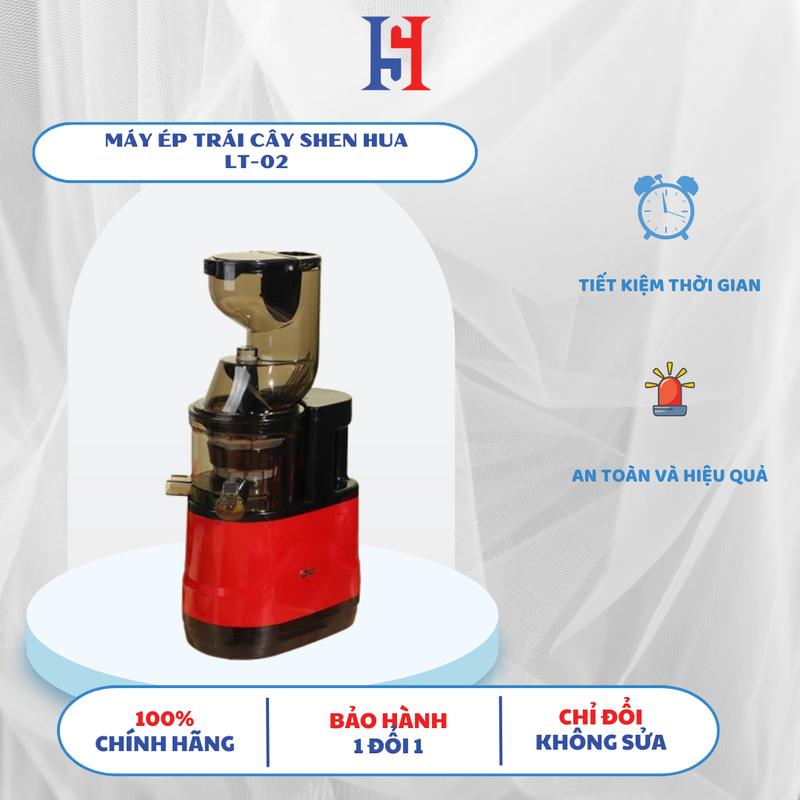 Shen Hua - Máy Ép Chậm (Máy Ép Trái Cây, Rau Củ Quả) LT-02, Công Suất 300W, 2 Đầu Ép, 2 Đầu Ra, Bảo Hành 1 Đổi 1 12 Tháng - Xay Sinh Tố Inox 2