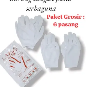 sarung tangan putih upacara formal [GROSIR 6 PASANG] Gloves