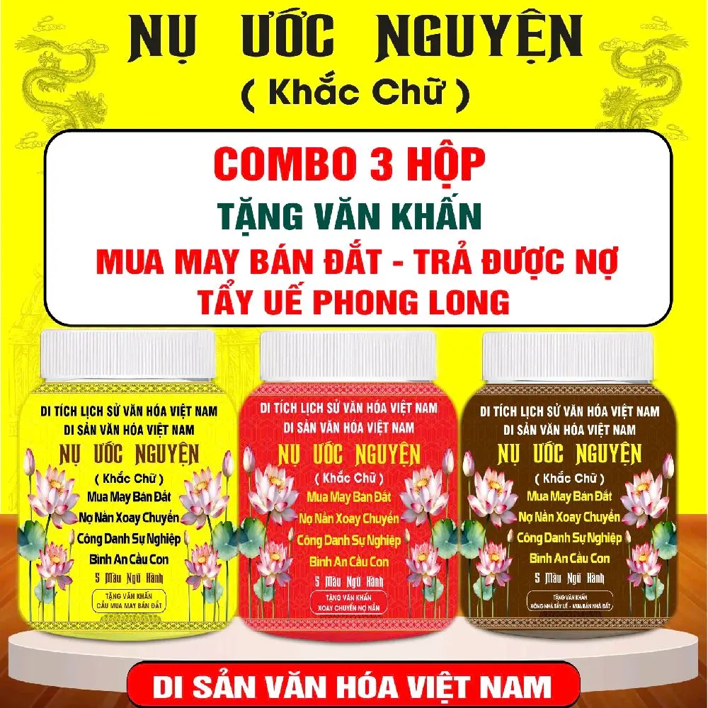 3h (1v 1đ 1 nâu)NỤ ƯỚC NGUYỆN 4 MẶT _ 1 HỘP CÓ 30 NỤ