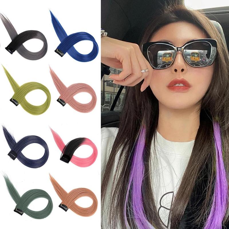 Mảnh Tóc Giả Màu, Thời Trang, Blackpink Cùng, Tóc Nối Tự Nhiên Và Vô Hình Tóc Thẳng Dài, Kẹp, X5I7 3