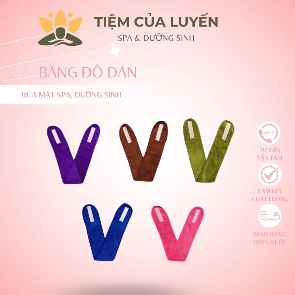 Băng Đô Dán Rửa Mặt Spa, gọn gàng, tiện lơi