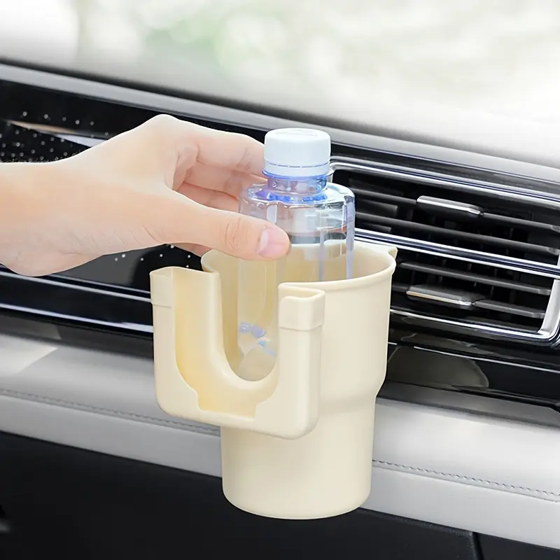 Multi-Purpose Car Cup Holder with Phone Stand - Durable PP Material, Vent Clip Design, Adjustable Automobile Drink Holder & Storage Organizer 4