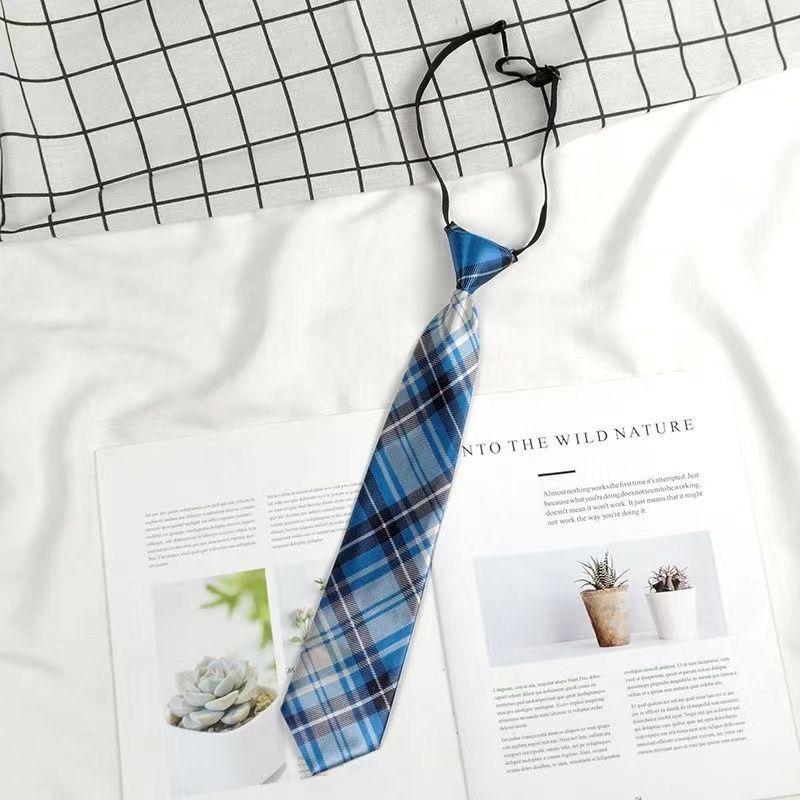 Product Introduction of Blue Tie DK Shirt Men's Casual Formal Lazy No-Knot Easy Pull College Style Bow Tie Women's Decoration 8