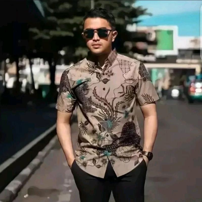 Hem Batik Pria Lengan Pendek 3 Baju 70 Ribu & 2 Baju 50 Ribu Bahan Katun Size M L XL XXL MOTIF RANDOM 1